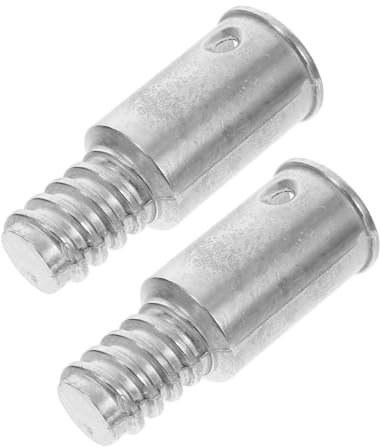 FOMIYES 2pcs Threaded Connector Metal Extension Pole Tips for Broom Handle Compatible Metal Rod Mop Broom Brush for Window Cleaning