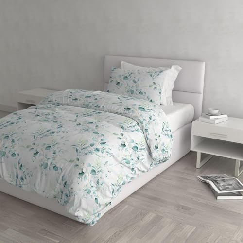 LLSZAHD Lierre Housse de Couette 220×240 cm, Blanc Parure de Lit 220x240cm Adulte, Housses de Couettes Microfibre avec Fermeture éclair et 2 Taies d'oreiller 65×65cm