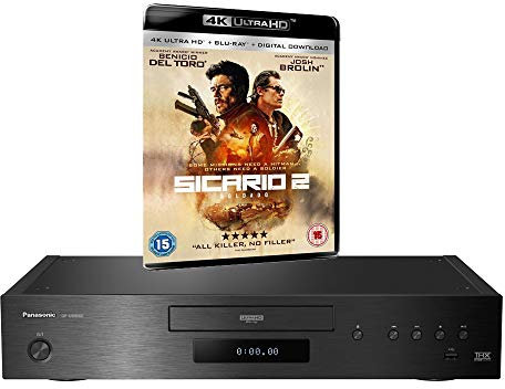 MULTIREGION Blu-ray Player Compatible with Panasonic DP-UB9000 MultiRegion Blu-ray Region A, B & C - DVD Regions 1-8 - Bundle Including Sicario 2 4K UHD Disc
