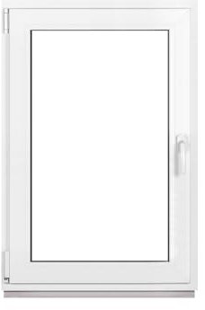 Framex Finestra in Plastica Bianca, Larghezza x Altezza 80 x 120 cm (800 x 1200 mm), Triplo Vetri (32 mm), Anta-Ribalta, Girevole DIN Destra – Premium