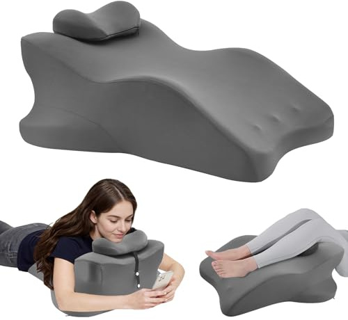Strixorn Ergonomisches Venenkissen Memory-Schaum Keilkissen Beinhochlagerungskissen zur Entlastung müder Beine, Venen & Lymphdrainage Ideal für Bett, Sofa
