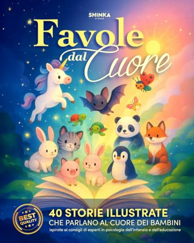 Favole dal Cuore: 40 Storie della Buonanotte Illustrate per Bambini dai 3 ai 7 Anni – Emozioni, Valori e Insegnamenti Positivi