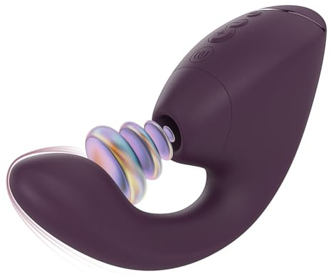 Womanizer Next Duo Rabbit Vibrator für Frauen | 14 Vibrations- & Saugmodi, 10 Muster | Dual Motor Dildo Vibrator mit Klitoris Stimulator & G-Punkt Vibrator | Leises Sexspielzeug für Frauen Lila