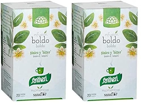 Santiveri - Sanaflor infusión de boldo - 20 bolsitas (Paquete de 2)