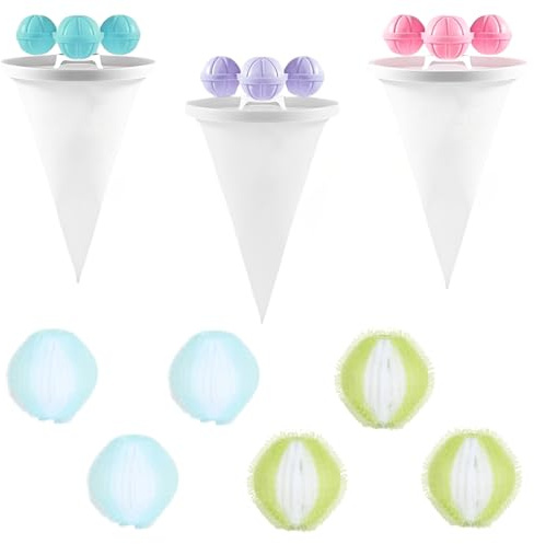 BAHME 9 Pcs bolas secadora de ropa, Bolas Para Lavadora, Bolas De Secado Reutilizables, Bolas De Secadora De Lavadora Reutilizables, Lavado De Lavandería Secado De La Bola, Pelota Lavadora