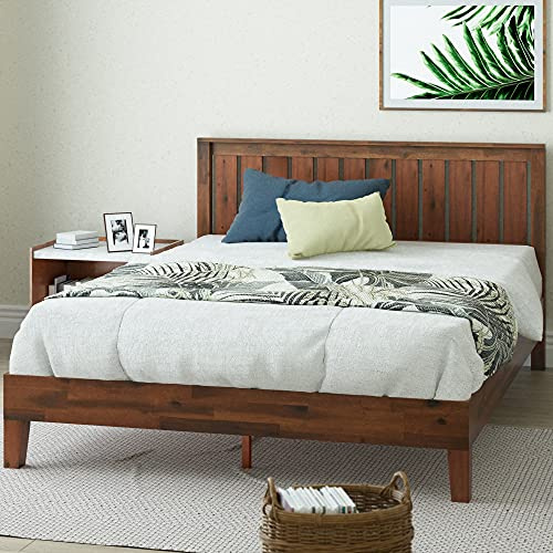 Zinus Vivek Deluxe Wood Platform Bed Frame with Headboard, Wood Slat Support, No Box Spring Needed, Easy Assembly, King