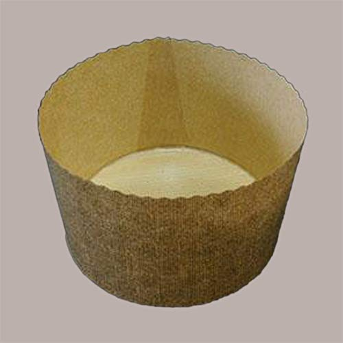 Lucgel Stampo Forma Cottura Carta Forno Usa e Getta per Panettone Alto da 1,5 Kg Dm205H135mm - 10 pezzi -