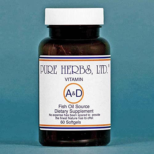 Pure Herbs, Ltd. Vitamin A & D Capsules (60 caps)