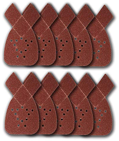 10 fogli abrasivi per mouse con grana 240 per levigatrice a palmo Black and Decker