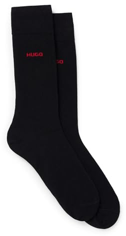 HUGO 2P RS UNI CC Chaussettes, Black1, 43-46 (Lot de 2) Homme