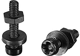 sourcing map 50 Satz Nylon Schraubenmuttern Unterlegscheiben Sortiment Kit M2x10mm Rundkopf Maschinenschraube Schraubenmuttern Unterlegscheiben Schwarz
