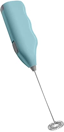 EUROXANTY Espumador de leche | Batidor eléctrico | Vaporizador de leche | Ideal para capuchinos | Varilla resistente de metal | Azul cielo