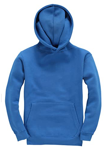 D&H CLOTHING UK Kids Children Pullover Hoodie Hooded Sweatshirt Boys Girls Unisex (9-11, Royal Blue)