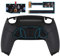 eXtremeRate Programmierbar RISE4 Remap Kit für ps5 Controller BDM-010/020,Remap Board&Rückplate Gehäuse/Case&Back Paddles Rücktasten für ps5-Schwarz Gummierter Griff