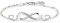 Yaneno Womens 925 Sterling Silver Infinity Bracelet for Women Endless Love Symbol Charm Adjustable (White Gold)
