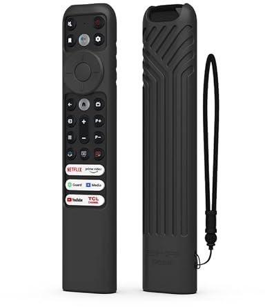 Sikai Universal TCL Remote Control Silicone Case Compatible with TCL RC902V FMR5 Remote Control Protective Cover,Remote Control Shell Compatible with TCL 8K QLED Voice TV Cover