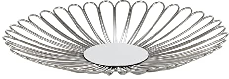EGLO LIVING Dekoschale Ueda, elegante Schale zum Dekorieren, runder Deko Korb aus Metall in Chrom-Optik, Dekoschüssel Ø 40 cm