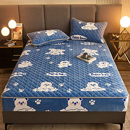 JIANINGHOME Spannbettlaken Cashmere-Feeling Fleece, kuscheliges Spannbetttuch, Kinderbett Couch, Flauschiges Laken gut als Matratzenschoner,90x200+25cm