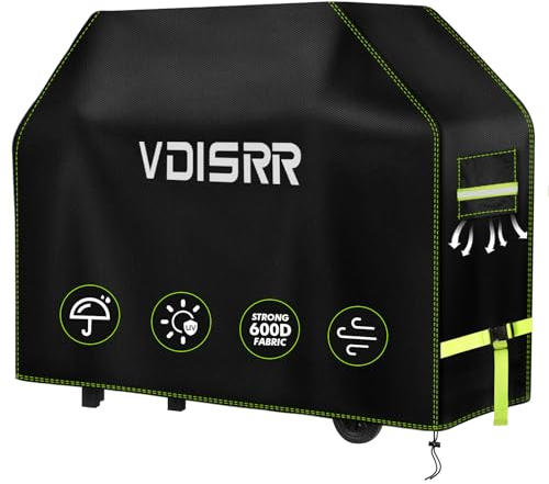VDISRR Grillabdeckung Wetterfest, Schwerlast 600D Oxford Grill Abdeckhaube, Hochwertiges Schutzhülle für Grills, 147x61x122cm, Schutz Grill vor Rost und Schimmel