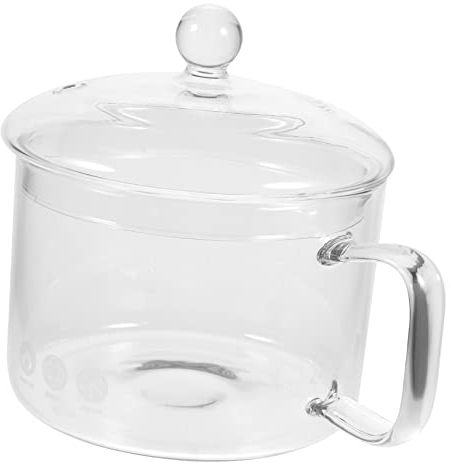 Olla De Vidrio Con Mango Ergonómico De 15 Cm De Diámetro Para Cocinar Fideos A Lento