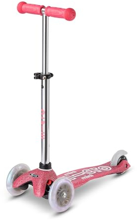 micro™ Mini Mini Deluxe Fairy Glitter LED | Altezza regolabile | L'originale | Monopattino per bambini a partire dai 2 anni | Include ruote LED | | Ragazzi e ragazze 2-5 anni (rosa)