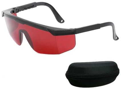 Okaywork Lunettes de protection des yeux, lunettes de sécurité pour bricolage et équipement de beauté pour graveur laser d'épilation (rouge)