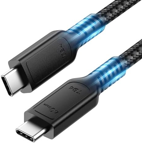 Angusplay 240W USB4 Kabel mit Thunderbolt 4 Kabel 1m, 40Gbps Datenkabel, USB C zu USB-C Ladelkabel Kabel Kompatibel mit Thunderbolt 4/3, USB4/3, Mac MacBook Pro, externe SSD eGPU, Monitor