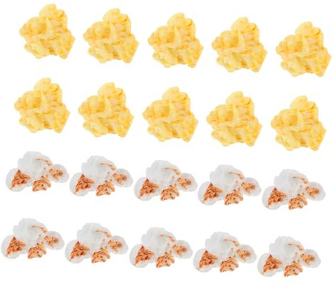 Gogogmee Einzigartige Handyhülle Ornament Ohrring Zubehör 30 Stück Simulation Popcorn Harz Charms Handwerk Schmuck Entzückendes