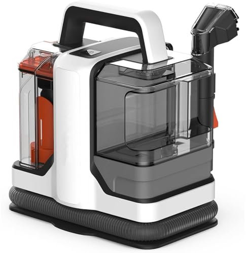 BESTXH Blanc,450W, Machine De Nettoyage De Tapis, Machine De Nettoyage De Tissus D'Ameublement, Nettoyeur De Tapis Portable Nettoyeur De Canapé, Nettoyeur Vapeur Portatif pour La Maison
