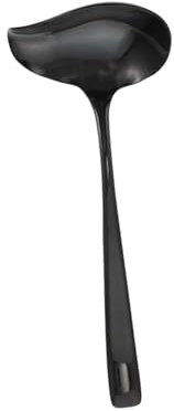 Cabilock Duckbill Spoon Stainless Steel Oil Scoop Useful Tableware for Home Culinary Serving Spoons for Soup Black Rest Alternative