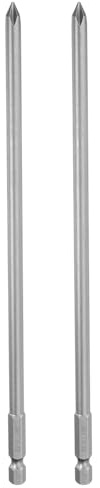 QUARKZMAN 2Pcs Embout de Tournevis Cruciforme Phillips #1 Ph1 Tige Hexagonale de 1/4 8 (200mm) Long en Acier S2 Magnétique pour Tournevis Électrique 0,236 (6mm) Tige