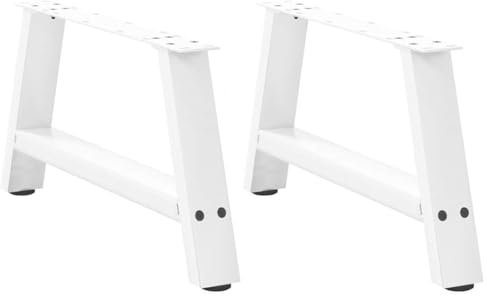 vidaXL Couchtischbeine A-Form 2 Stk. Weiß 60x(30-31) cm Stahl