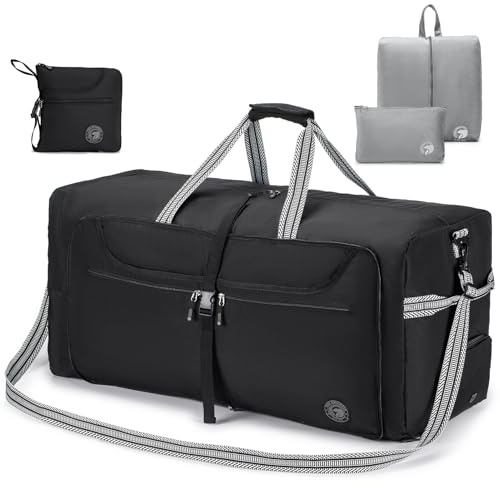 SPAHER Faltbare Reisetasche Groß Sporttasche Damen Herren 120L Wasserdicht Weekender Gym Travel Duffle Bag mit Schuhfach und Nassfach Handgepäck Tasche Trainingstasche für Reisen Sport