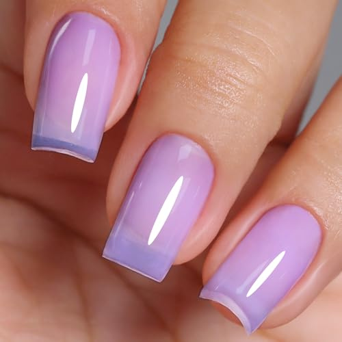 Imtiti Smalto gel per unghie, smalto gel viola traslucido UV/LED per manicure e pedicure fai da te (10ML-974)