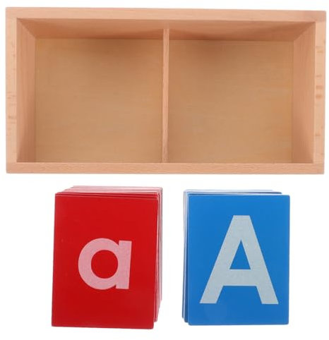 ibasenice Montessori Alphabet Lernset Aus Holz Mit Rot-blauen Sandpapierbuchstaben Kindersicheres Lernbrett Für Vorschule Und Kindergarten Phonemisches Lernspielzeug Zur Sprachentwicklung Un