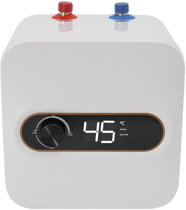 MINRS Chauffe-eau électrique sous évier - 8 l - 1500 W - 220-240 V - Chauffe-eau instantané 30-65 °C - Pour lavabo, cuisine, salle de bain