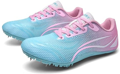 Sprint-Spike-Schuhe, Carbon-Platten-Dämpfung, Sportschuhe mit 7 Nägeln, Mesh, atmungsaktiv, rutschfest, Laufschuhe, leicht, Unisex, für Damen und Herren, Leichtathletik, Rennen, Weitsprung, 35-44 EU