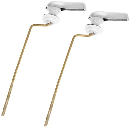 UKCOCO 2 Pezzi Maniglia di Scarico Wc in Abs Leva Flessibile, Accessorio per Cassetta del Water Funzionamento a Pulsante, per Bagni Domestici e Commerciali