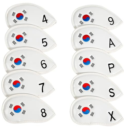 10 x PU-Leder-Golfschlägerkopf-Schutzhüllen für Golfschläger