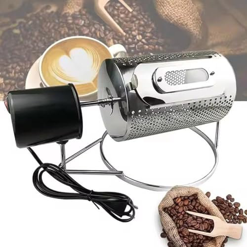 Elektrischer Trommel-Kaffeeröster mit Sichtfenster, gleichmäßiges Backen für Zuhause und Café