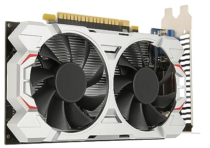Jectse Scheda Grafica 1050ti, Scheda Grafa da Gioco Ddr5 da 4 Gb a 128 Bit con Doppia Ventola di Raffreddament, Support Schiera Grafica Video Dvi Vga, Risoluzione (GTX1050Ti 4GB DDR5 128 bit)
