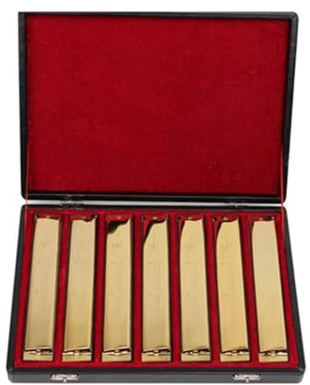 Mundharmonika Anfänger 7-teiliges Set Mundharmonika 24 Löcher Goldene Farbe Tremolo Harfe Mit Box Musikinstrument Mundharmonika Für Sammeln