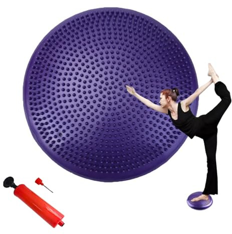 Cuscino Propriocettivo del Sedile a Sfera con Pompa,Disco per Allenare la Stabilità,Balance Disc,Equilibrio Ortopedico per Riabilitazione,Yoga,Ginnastica,Allenamento Posturale e Stabilità