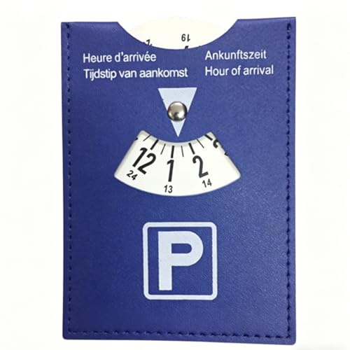 1 Disco de estacionamiento Azul (11 x 15 cm) – Alternativa homologada/Disco de estacionamiento Digital/Disco de estacionamiento automático/Sustituto de cartón/Accesorio para Moto