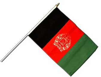 Flaggenfritze Stockflagge/Stockfahne Afghanistan + gratis Sticker