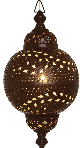 GURU SHOP Metall Deckenleuchte in Marrokanischem Design, Orientalische Deckenlampe - Design 2, 55x30x30 cm