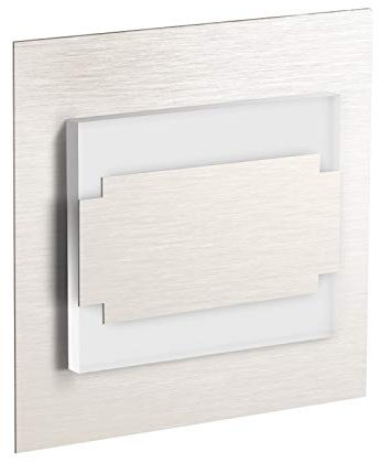 CONCEPTRUN LED Einbaustrahler geringe Einbautiefe 25mm flach quadratisch schwenkbar weiß 68mm-85mm Einbaudurchmesser 230V (Modell: QD30FL) (Ohne Leuchtmittel)