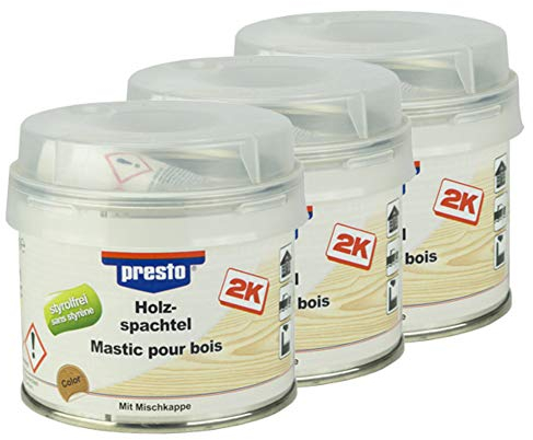 Presto 3X 443534 Holzspachtel Spachtelmasse Kitt Füllkitt Holzspachtelmasse