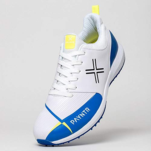 Payntr V Pimple - White & Blue Cricket Shoes US12.5/UK11.5