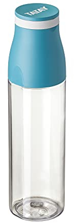 Tatay Botella Agua 650 ml Urban Drink | Tapa Vaso con Banda Elástica | Hermética y Resistente | Tritán Libre de BPA | Apta para Lavavajillas, Microondas, Nevera, Congelador | 6,7x6,7x25 cm, Azul